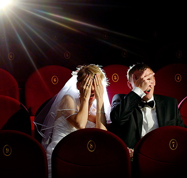 plener ślubny w kinie w Nowym Sączu